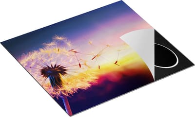 Chefcare Inductie Beschermer Paardenbloem tijdens Zonsondergang - 60x50 cm - Afdekplaat Inductie - Kookplaat Beschermer - Inductie Mat