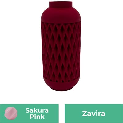 Zavira moderne vaas – Decoratieve vaas - Sakura Roze - 3d geprinte vaas – geschikt voor droogbloemen - 20CM