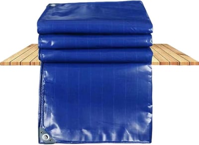 Zwaar Zeildoek - Waterdicht Tarp - Buiten Beschermen - Versterkte Randen - 3x5.5 m - Blauw
