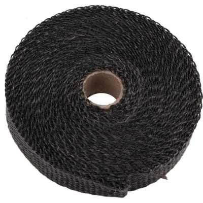 Uitlaatpijp Hitte-isolatie Wrap Doek Glasvezel Beschermend voor Auto's Motorfietsen black