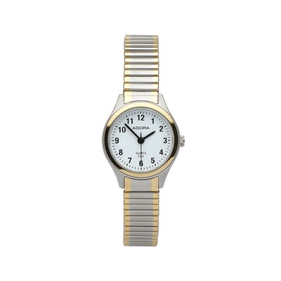 AB6034 – Adora Basis Dameshorloge Bicolor Zilver/Goud 23 mm Quartz 5 ATM – Rekband