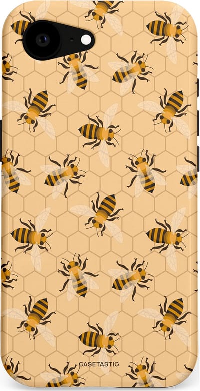 Casetastic Hoesje Geschikt voor Apple iPhone 16e Magsafe - Stijlvolle Beschermende Duo-layer Case - Zomer Bijen Look