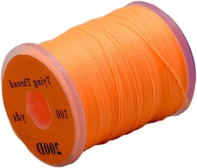 Vliegbinddraad Nylon - Bindmateriaal Vliegvissen - Mooie Vliegen Maken - Fluorescerend Zichtbaar - 100 meter - Oranje