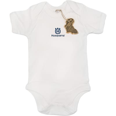 Husqvarna baby rompertje wit met logo