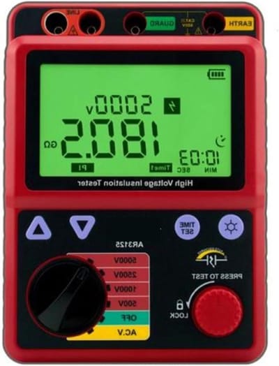 Aardingsmeter - Isolatietester Megohmmeter - Elektrische Inspectie - Multi-range Voltage Selectie - 5000V - One Color