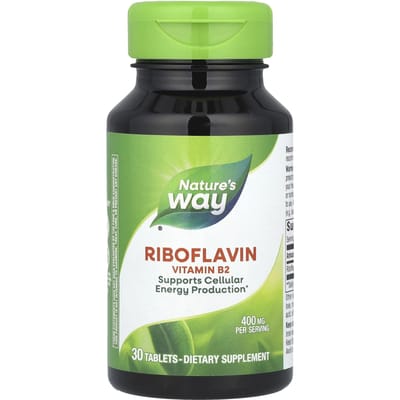 Nature's Way, Riboflavine Vitamine B2, 400 mg, 30 tabletten