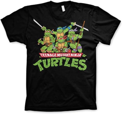 Teenage Mutant Ninja Turtles Turtles Distressed Group T-shirt NIC-1-TMNT005-H48-5