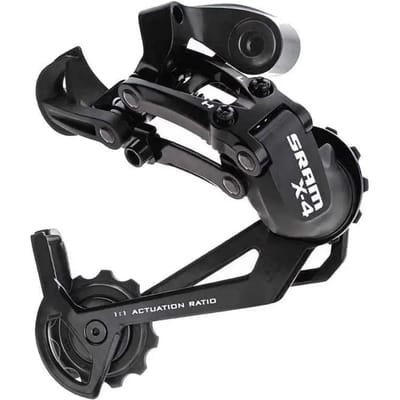 Mountainbike achterderailleur Sram X4 Long Cage Black (7.8.9V)