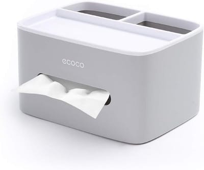 MHTECH Multifunctional Tissue Box, Remote Control Holder and Tissue Holder, Storage Bag with Tissue Box, Desktop - ShopVlot