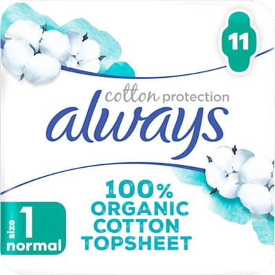 Always Maandverband Bio Cotton Protection Ultra Normal met Vleugels 11 stuks