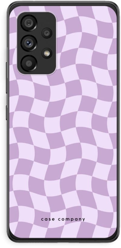 Case Company® - Hoesje geschikt voor Samsung Galaxy A53 5G hoesje - Grid Paars - Soft Cover Telefoonhoesje - Bescherming aan alle Kanten en Schermrand
