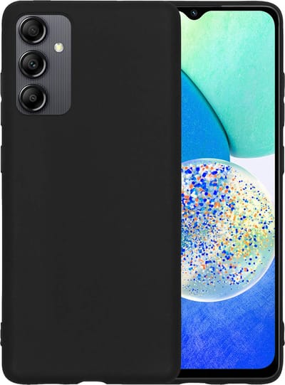 Hoesje - Geschikt voor Samsung Galaxy A14 - Sterk & Shockproof - Hoes Cover - Siliconen Case - Telefoonhoesjes - Zwart