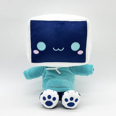 Kawaii Minbitt Zittend Pluche Speelgoed Interessante Minbitt Spel Randapparatuur Speelgoed Zacht Gevuld Kinderen Fans Liefhebbers Verjaardag Kerst Speelgoed Cadeau 20cm blue
