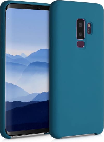 kwmobile telefoonhoesje geschikt voor Samsung Galaxy S9 Plus - Hoesje met siliconen coating - Smartphone case in mat petrol
