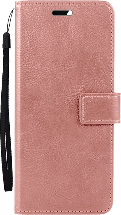 Hoesje Met Pasjeshouder - Geschikt voor OnePlus Nord CE4 - Luxe Bookcase Portemonee - Flip Case - Kunstleer Book Case - Flipcase - Book Cover - Walletcase - Portemonneehoes - Rosé goud