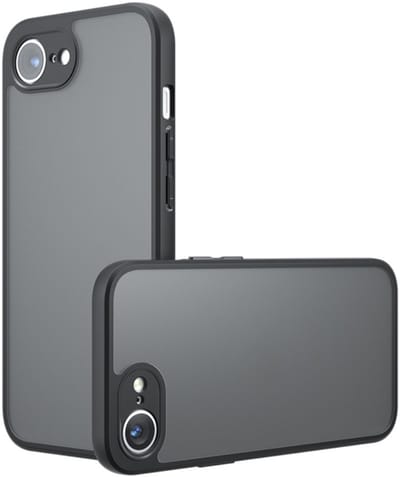 Coverup Hoesje - Geschikt voor iPhone 16e / 17e Hoesje - Coverup Mat Transparante Back Cover met Camera Cover - Zwart