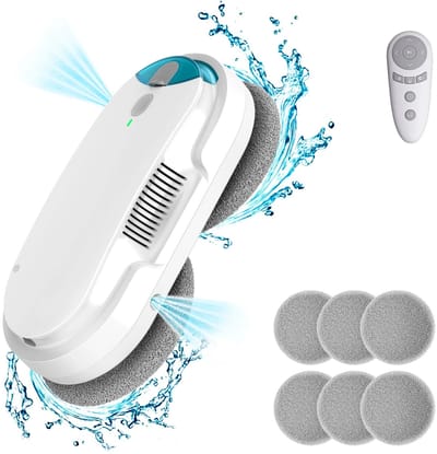 Mosh Stories W1 Raamreinigingsrobot – Automatische Ramenwasser – Inclusief Afstandsbediening, Mophouders & Reinigingsdoeken