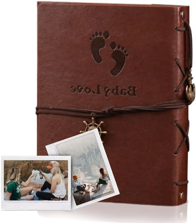 Vintage Fotoalbum 27x20.5cm - 60 Pagina's Scrapbook voor Bruiloften, Verjaardagen en Speciale Gelegenheden, Perfect Cadeau voor Moeder, Vrouw, Man of Vriend