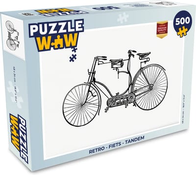 Puzzel Retro - Fiets - Tandem - Legpuzzel - Puzzel 500 stukjes