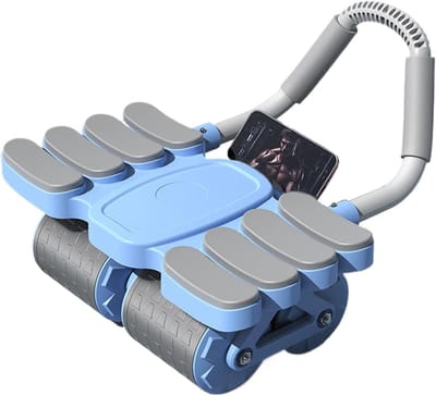 Buikspierwiel - Core Trainer - Thuis Fitness - Automatische Rebound - 40 x 37 x 24 cm - Blauw