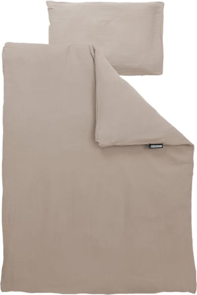Snoozzz Dekbedovertrek Ledikant - 100x135cm - 100% Hydrofiel Katoen - Sand