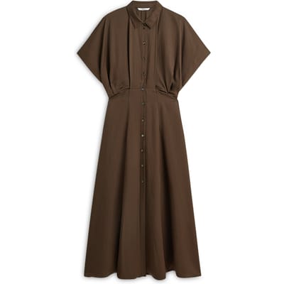 Summum Dress Button Down Light Twill Jurken Donkerbruin 5s1665-12494