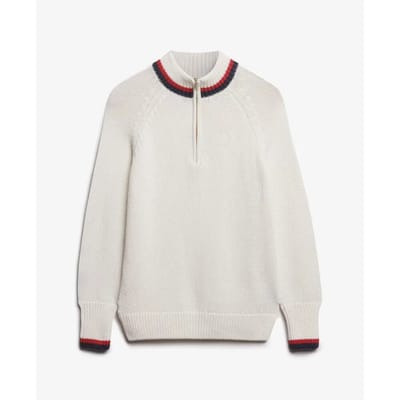 Dames fleece vest met rits en rand Superdry