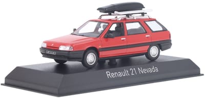 Renault 21 Nevada 1989 Rood met Accessories - Model 1/43 - Norev