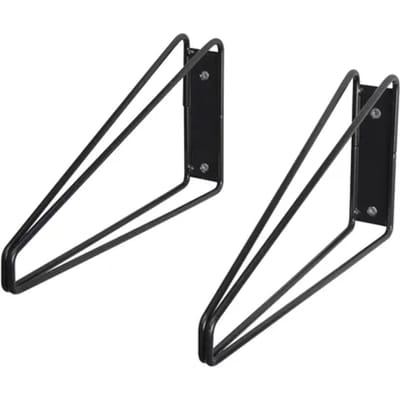 Duraline Plankdrager Dubbel Laag Staal Zwart 24x13,5cm - 2 Stuks