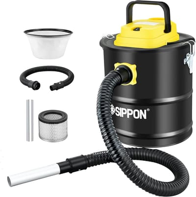Aszuiger - Pelletovenreiniger - Haard Onderhoud - Met Blaasfunctie - 10 Liter Tank - Geel