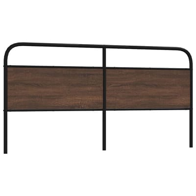 vidaXL - Vervangend - hoofdbord - 180 - cm - bewerkt - hout - en - staal - bruin - eikenkleurig