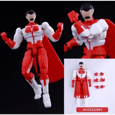 Figurines d'action Anime Imprimées en 3D Dummy13 Lucky 13 Invincible Conquest Mark Omni Man Modèle Dessin Animé Jouets de Collection Cadeaux