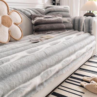 Nieuwe Winter Pluche Bankhoes Antislip Bankmat Verdikken Warm Zacht Bankhanddoek Universeel Bankkussen voor Woonkamer Woondecoratie 70x70cm 1pcs