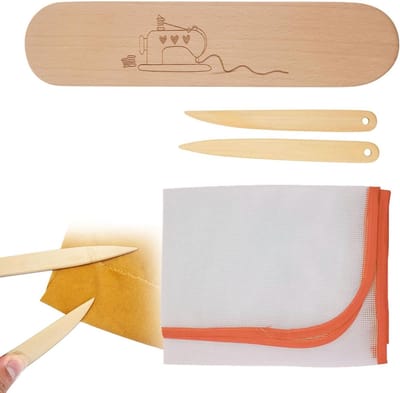 Naad Klepel Blok - Kleermaker Set - Stof Vlakken - Duurzaam Beukenhout - 24 cm - Natuurlijk Hout
