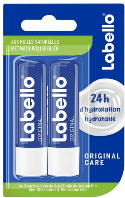 Labello Lippenbalsem Blister Original 2 stuks