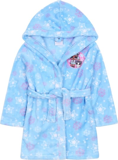 Blauwe meisjesbadjas met capuchon - LOL Surprise, OEKO-TEX / 104-110 cm