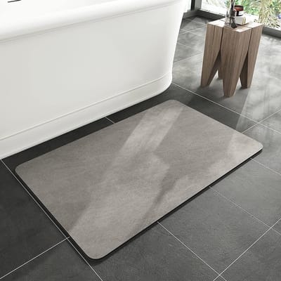 Antislip Badmat, Dun en Superabsorberend, 45 x 70 cm, Wasbaar en Sneldrogend, Ideaal voor Badkamer en Douche