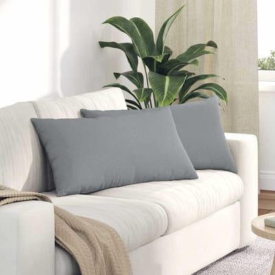 vidaXL - Zitkussens - 2 - st - Stof - Lichtgrijs - 80 - x - 40 - cm