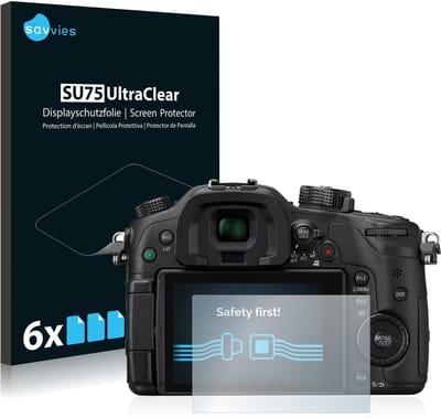Savvies - Screenprotector voor Panasonic Lumix DMC-GH4 - Folie Beschermfolie transparant 6 Stuks