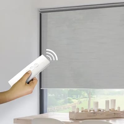 Madeco Gemotoriseerd Lichtdoorlatend Rolgordijn E-roll Grijs 60x250cm