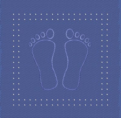 Kleine Wolke - Badinleg Foot blauw 36x72cm