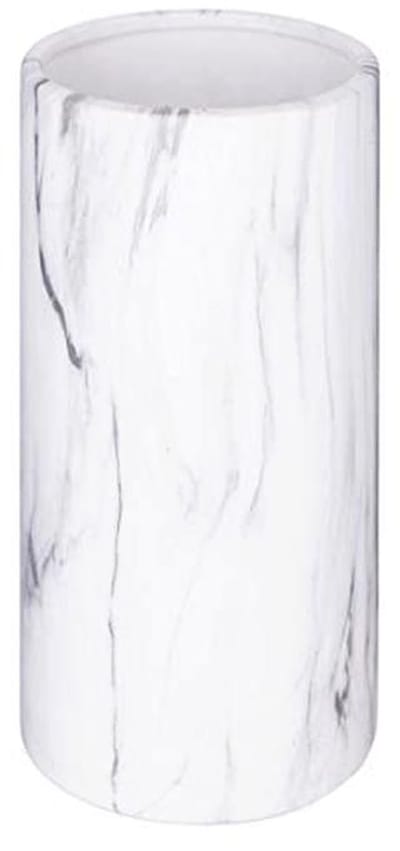 Cilindervaas Marmer Wit - Modern Design - Hoogte 20 cm