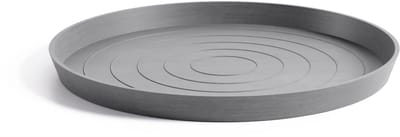 Ecopots Saucer Round - Grey - Ø58,7 x H4,5 cm - Ronde grijze onderschotel met waterreservoir