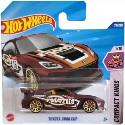 HOT WHEELS TOYOTA GR86 CUP BRONS GOLD WHEELS 79/250 1:64 HW COMPACT KINGS 1/10