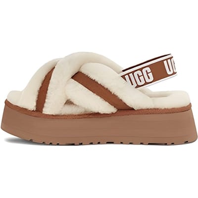 UGG Disco Schapenvacht en Wol Geïntegreerde Comfortabele Warme Mode Pantoffels Damespantoffels Kastanje 1121550-CHE 36 beige