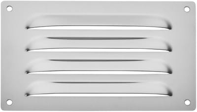 SOTECH ventilatierooster 165 x 100 mm echt geborsteld roestvrij staal afvoerrooster, ventilatierooster om vast te schroeven