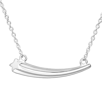 EAR IT UP - Ketting - Vallende ster - 925 sterling zilver - 40 tot 45 cm - 1 stuk