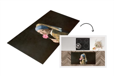 Keukenloper - Loper keuken - Schilderij - Meisje met de parel - Snoep - 120x60 cm - Keukenloper vinyl
