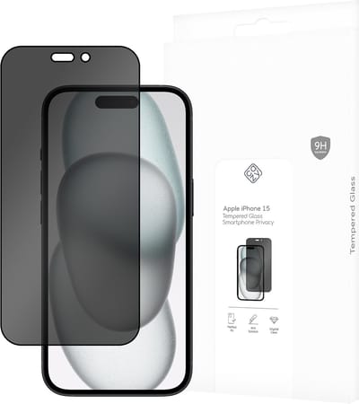 Cazy privacy Screenprotector geschikt voor iPhone 15 - Screenprotector Anti Spy Gehard Glass