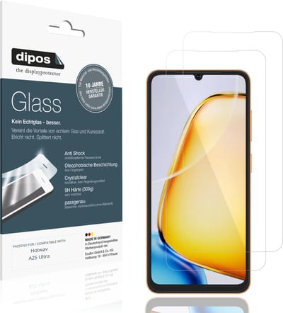dipos – 2x Pantserfolie geschikt voor Hotwav A25 Ultra | 9H Screenprotector